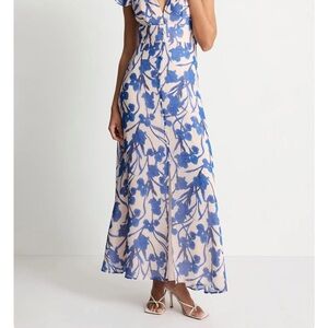 Hutch Blue Floral Maxi Dress - Women size 0 P worn once